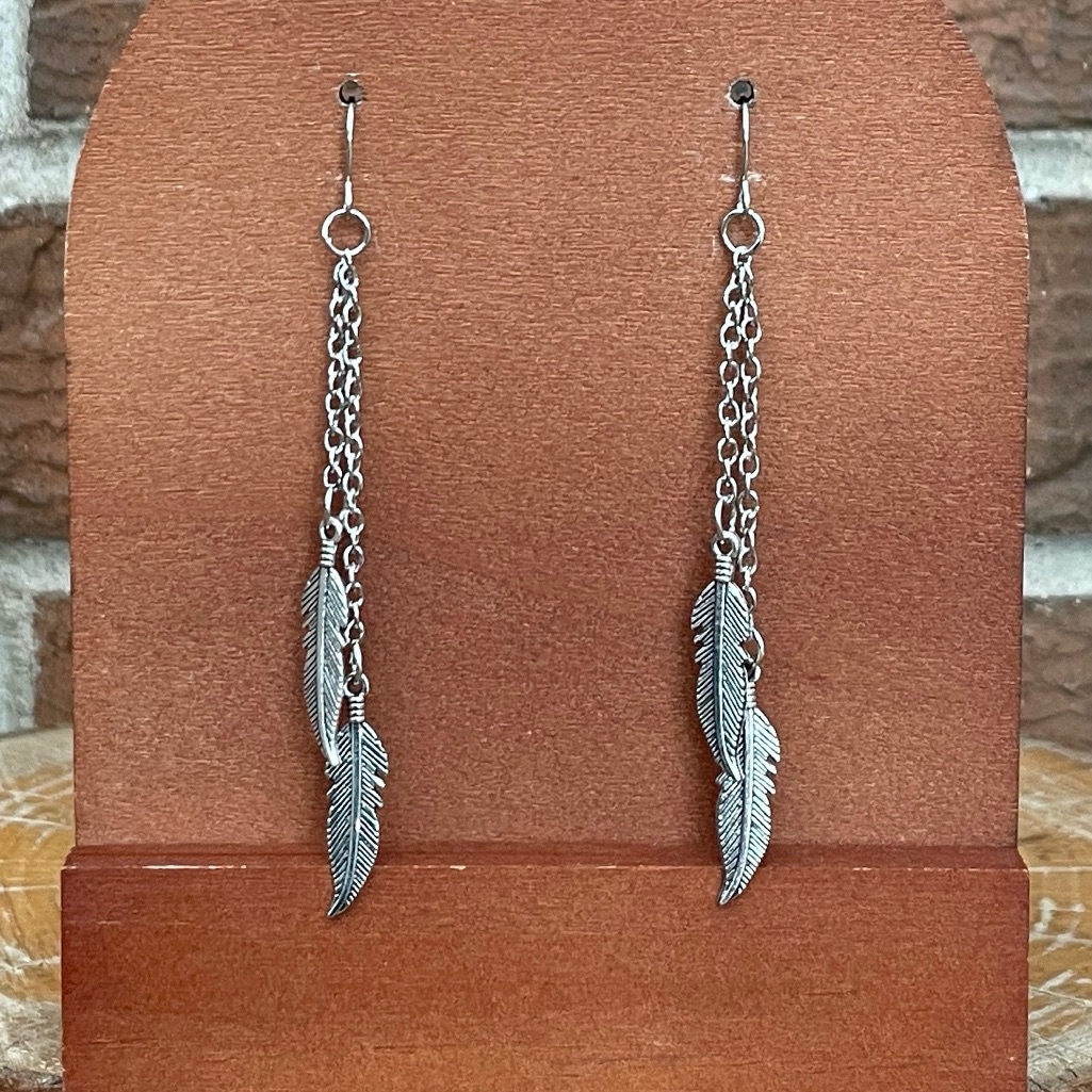 Feather Dangle Earrings